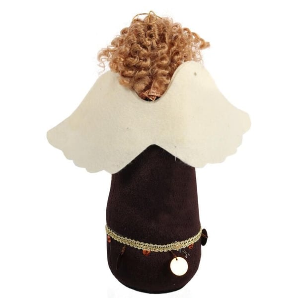 Juldekorasjon FLØJELENGEL 27 cm BRUN