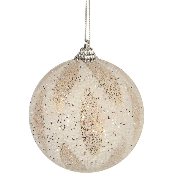 Vit och guldfärgad glitterfrrigolitkula
