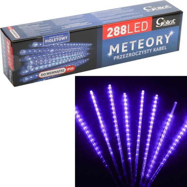 Violetit Meteor-joulukuusenvalot 288 LEDiä - Sisävalaisinkoriste