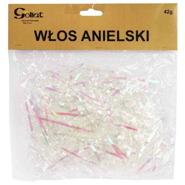 Koristeellinen enkelinhius joulukuuseen hohtavan valkoisena - Tinsel for Christmas