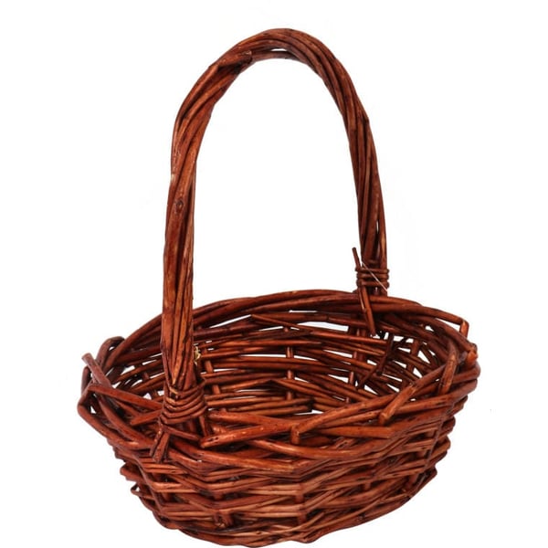 Luonnonvärinen pääsiäiskori pääsiäiskoristeisiin, halkaisija 18 cm, korkeus 20 cm