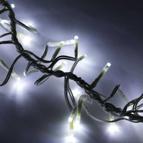 Julgransbelysning 288 LED larveformede, hvide, 2 m