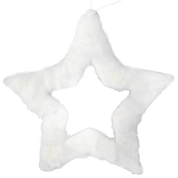 Valkoinen koristeellinen tähtiriipus 40 CM