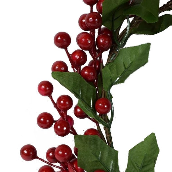 Koristeellinen pihlajan seppele 30cm - Punainen