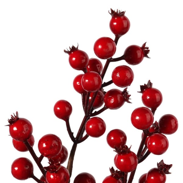 Koristeellinen köynnös punaisilla pihlajanmarjoilla 55cm