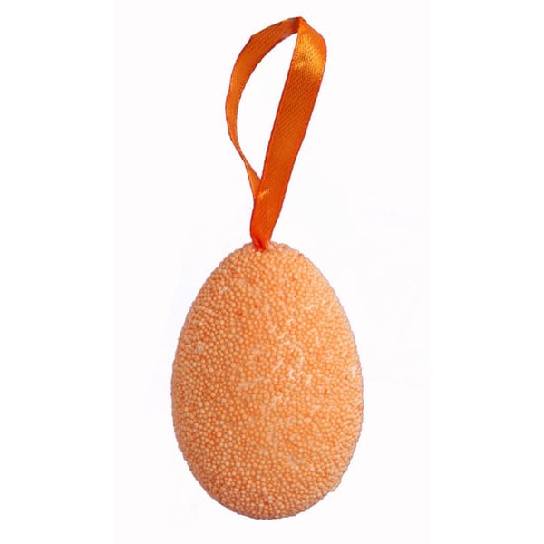 3 koristeellisen pääsiäismunan setti henkarilla, 10 cm, oranssi
