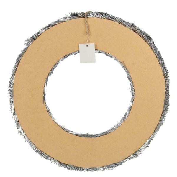 Koristeellinen joulukranssi, hopea, 40 cm