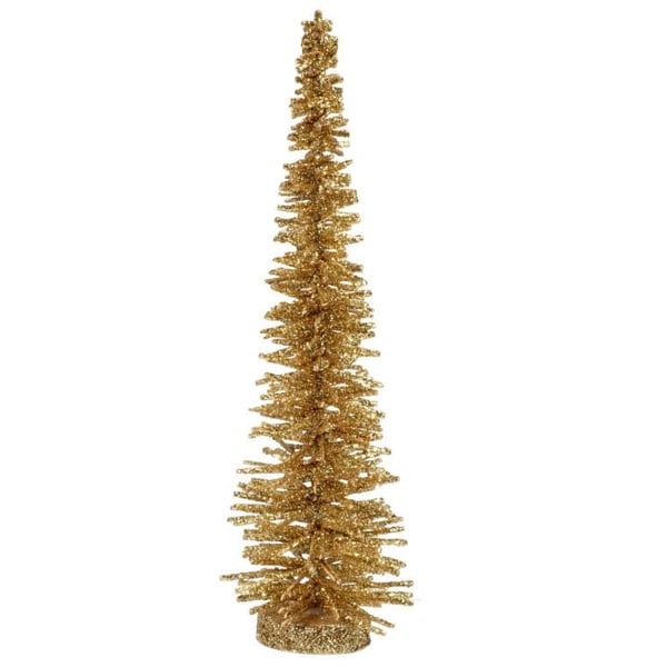 Joulukuusen patsas, kultainen kimalle, 30 CM Joulukuusen patsas, kultainen kimalle, 30 CM