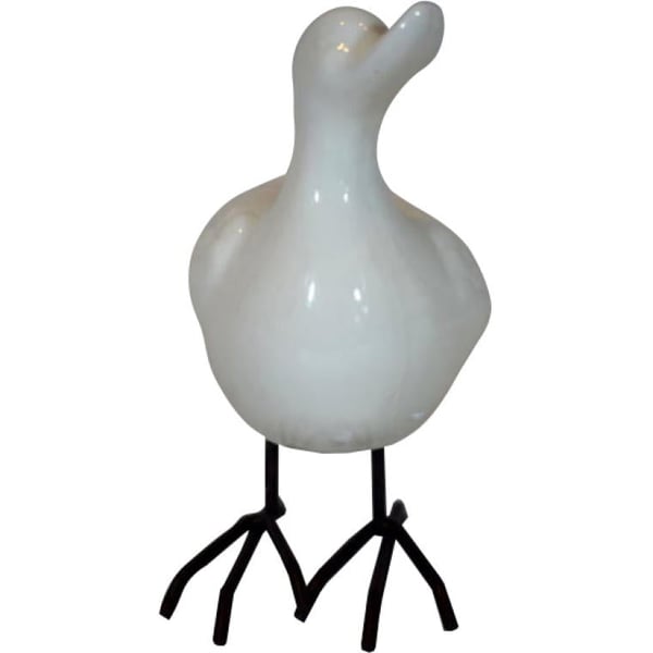 Koristeellinen valkoinen ankka 12 cm
