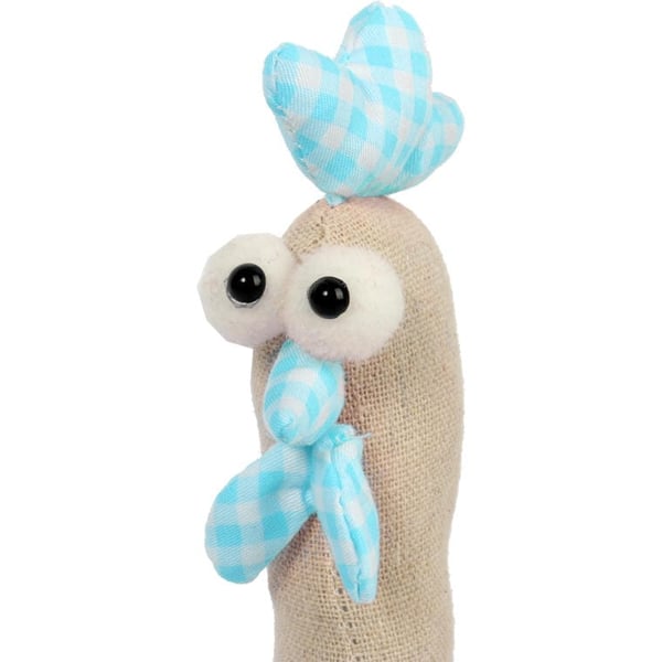 Pääsiäiskukko pellavasta 25cm - sininen joulukoriste