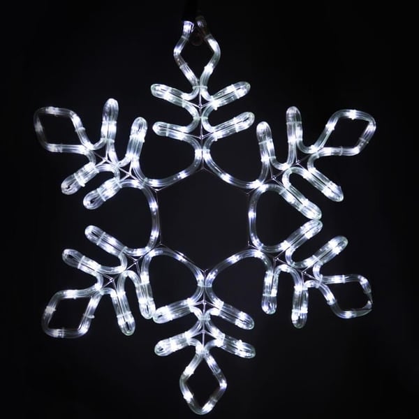 Joulukoriste LED-valonauhalla - lumihiutale 56 CM