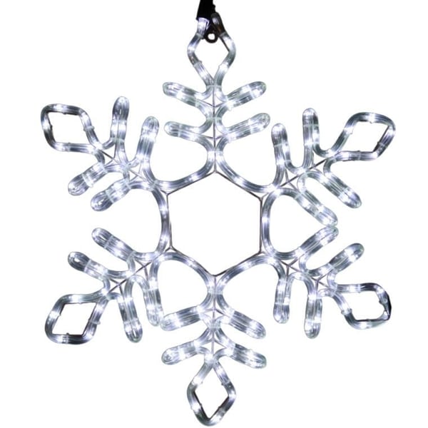 Joulukoriste LED-valonauhalla - lumihiutale 56 CM
