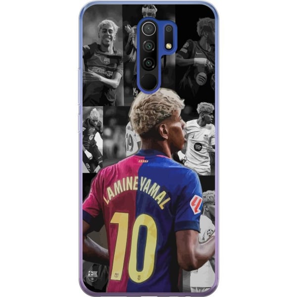 Kompatibelt Mobilskal till Xiaomi Redmi 9 FCB Yamal Barcelona framtidens fotbollsstjärna