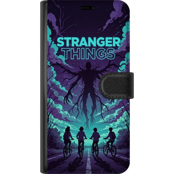 Yhteensopiva Lompakkokotelo Samsung Galaxy S22 Ultra 5G Stranger Things -inspiroitu fantasia kuvitus, jossa on tumma hirviö, pyöräileviä lapsia ja dr