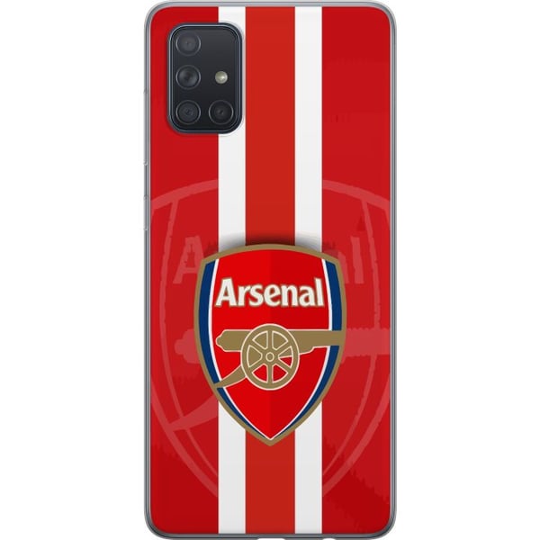 Kompatibel Mobilcover til Samsung Galaxy A71 Arsenal-logo med rød-hvid baggrund, klassisk fodbolddesign til klubbens ægte fans