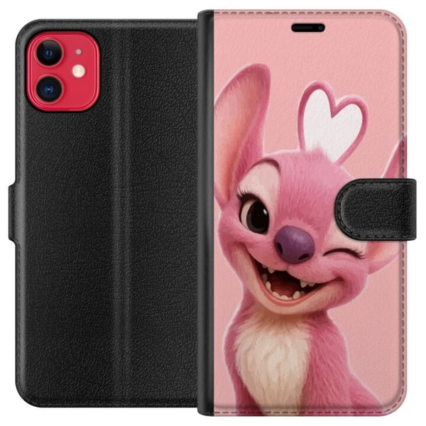 Kompatibel Tegnebogsetui til Apple iPhone 11 Lyserød englefigur, der blinker, sødt design med hjerte, kærlighed, legesyge og sød energi i pastelfarve Kompatibel Tegnebogsetui til Apple iPhone 11 Lyserød englefigur, der blinker, sødt design med hjerte, kærlighed, legesyge og sød energi i pastelfarve