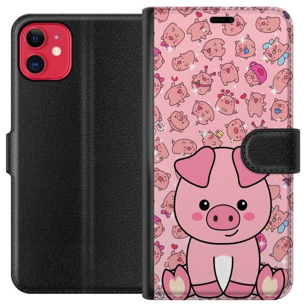 Kompatibel Tegnebogsetui til Apple iPhone 11 Kawaii Gris Sød Lyserød Dyr Anime Kompatibel Tegnebogsetui til Apple iPhone 11 Kawaii Gris Sød Lyserød Dyr Anime