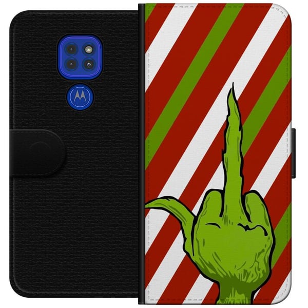 Kompatibel Tegnebogsetui til Motorola Moto G9 Play Grinch