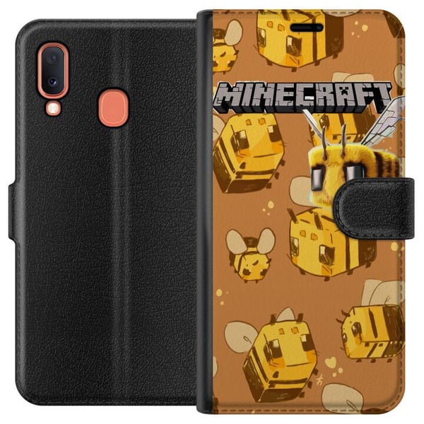 Kompatibelt Lommeboketui til Samsung Galaxy A20e Minecraft Bi Kompatibelt Lommeboketui til Samsung Galaxy A20e Minecraft Bi
