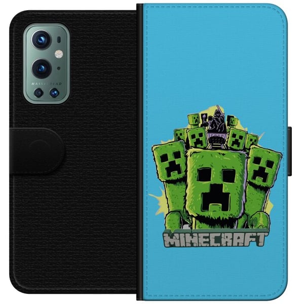 Kompatibelt Lommeboketui til OnePlus 9 Pro Minecraft Creeper-armé i tegneseriestil – grønn Creeper-illustrasjon med klassisk Minecraft-tema for fans