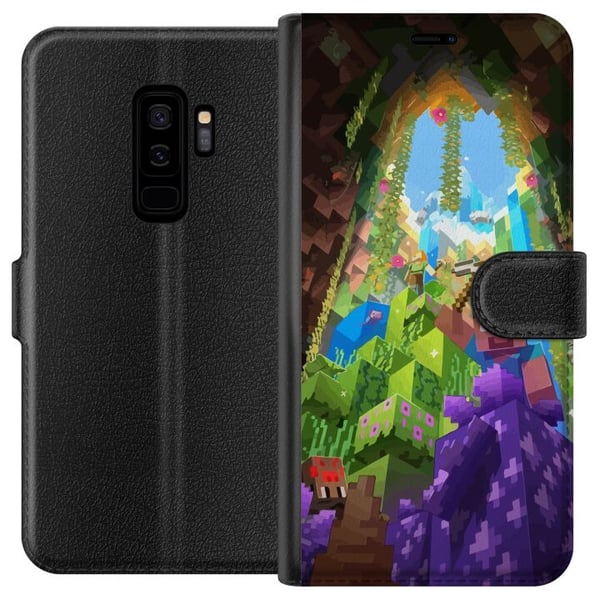 Kompatibelt Plånboksfodral till Samsung Galaxy S9+ Minecraft Kompatibelt Plånboksfodral till Samsung Galaxy S9+ Minecraft