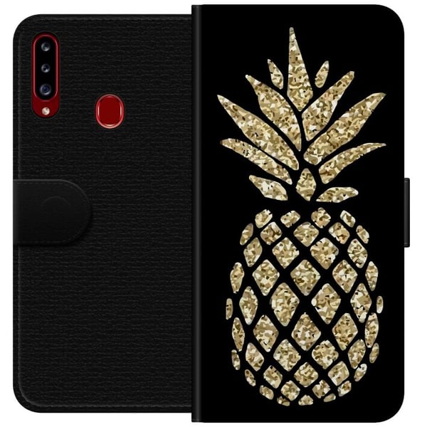 Kompatibelt Lommeboketui til Samsung Galaxy A20s Ananas Kompatibelt Lommeboketui til Samsung Galaxy A20s Ananas