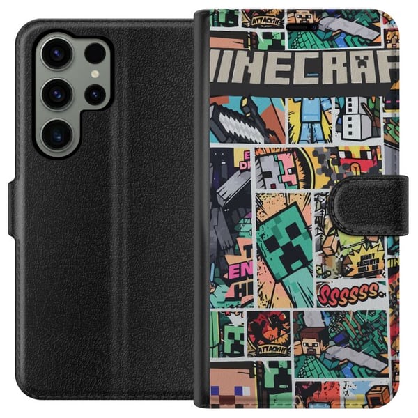 Kompatibel Tegnebogsetui til Samsung Galaxy S23 Ultra Minecraft Kunst Kompatibel Tegnebogsetui til Samsung Galaxy S23 Ultra Minecraft Kunst