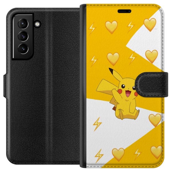 Kompatibelt Lommeboketui til Samsung Galaxy S21+ 5G Pikachu Pokémon Gaming Figur Spelmotiv Populär Ikon Kompatibelt Lommeboketui til Samsung Galaxy S21+ 5G Pikachu Pokémon Gaming Figur Spelmotiv Populär Ikon