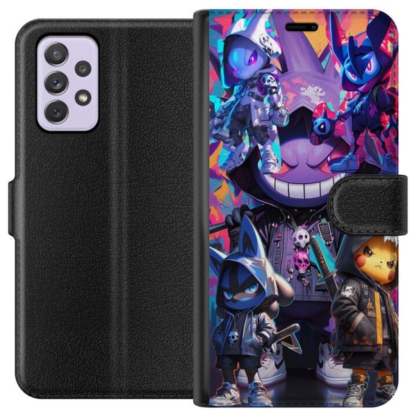 Kompatibelt Plånboksfodral till Samsung Galaxy A52s 5G Pokemon Kompatibelt Plånboksfodral till Samsung Galaxy A52s 5G Pokemon