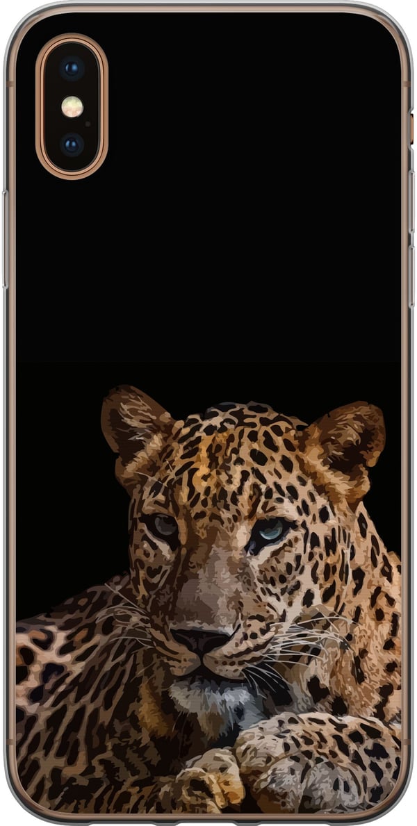 Kompatibelt Mobildeksel til Apple iPhone XS Leopard