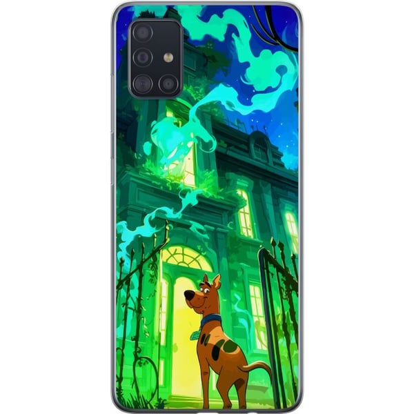 Kompatibel Mobilcover til Samsung Galaxy A51 Scooby Doo hjemsøgt hus-plakat tegnefilm mysterium hund spøgelse grøn uhyggelig Halloween retro serie ku
