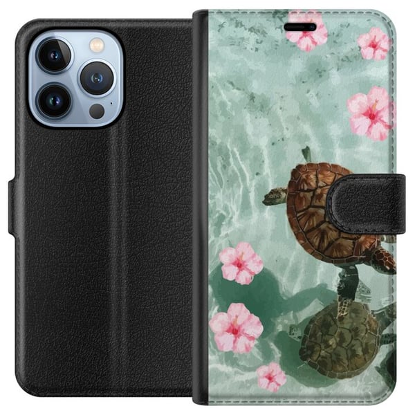 Yhteensopiva Lompakkokotelo Apple iPhone 13 Pro Kilpikonnat ja hibiskukset trooppinen kukkia ja vettä sisältävä design rauhallinen lomatunnelma meren Yhteensopiva Lompakkokotelo Apple iPhone 13 Pro Kilpikonnat ja hibiskukset trooppinen kukkia ja vettä sisältävä design rauhallinen lomatunnelma meren