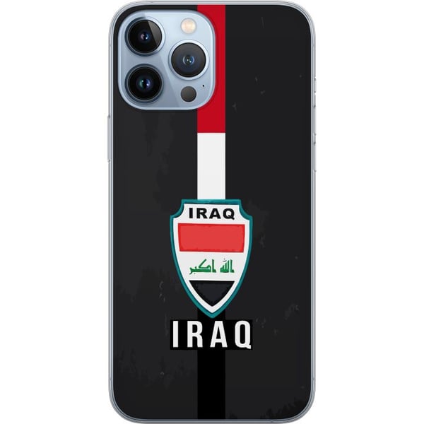 Kompatibelt Mobildeksel til Apple iPhone 13 Pro Max Iraks flagg med emblem i rødt, hvitt og svart – et kraftfullt design som uttrykker historie og st
