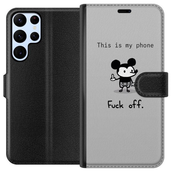 Kompatibelt Plånboksfodral till Samsung Galaxy S22 Ultra 5G Sassy Quote Fuck Off Trend Text