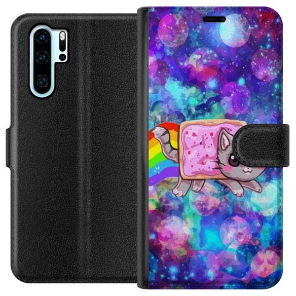 Yhteensopiva Lompakkokotelo Huawei P30 Pro Lentävä kissa