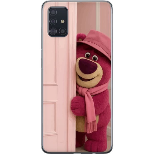 Kompatibelt Mobildeksel til Samsung Galaxy A51 Rosa bamse med hatt og skjerf, søtt pastellfarget design fylt med kjærlighet, humor og varme Kompatibelt Mobildeksel til Samsung Galaxy A51 Rosa bamse med hatt og skjerf, søtt pastellfarget design fylt med kjærlighet, humor og varme