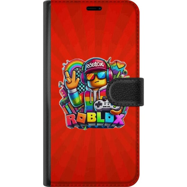 Kompatibelt Plånboksfodral till Apple iPhone 11 Roblox figur med spelkontroll och regnbågsfärger livlig gamingdesign för spelentusiaster