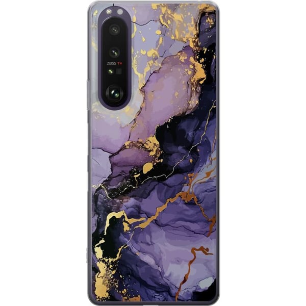 Kompatibel Mobilcover til Sony Xperia 1 III Lilla Marmor