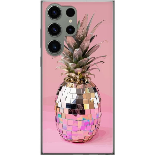 Kompatibelt Mobildeksel til Samsung Galaxy S23 Ultra Disco Pineapple ananas i speilmosaikk popkunst rosa bakgrunn glitrende tropisk design Kompatibelt Mobildeksel til Samsung Galaxy S23 Ultra Disco Pineapple ananas i speilmosaikk popkunst rosa bakgrunn glitrende tropisk design