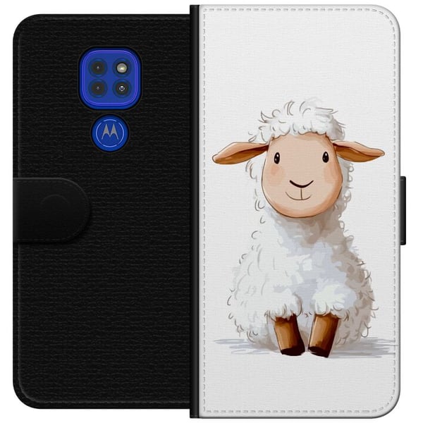 Kompatibelt Plånboksfodral till Motorola Moto G9 Play Sött Lamm – tecknad stil för barn & babyprodukter Kompatibelt Plånboksfodral till Motorola Moto G9 Play Sött Lamm – tecknad stil för barn & babyprodukter