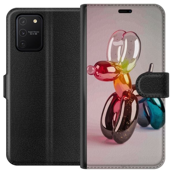 Kompatibelt Lommeboketui til Samsung Galaxy S10 Lite Balloon Pup fargerik ballonghund i pop art-glassstil, regnbuefarger og moderne trendy design Kompatibelt Lommeboketui til Samsung Galaxy S10 Lite Balloon Pup fargerik ballonghund i pop art-glassstil, regnbuefarger og moderne trendy design