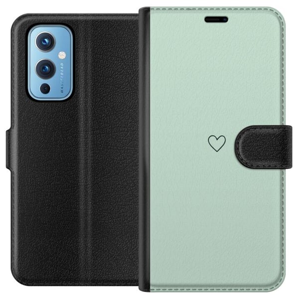Kompatibelt Lommeboketui til OnePlus 9 Enkelt Hjerte