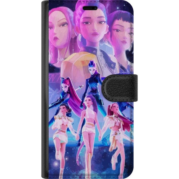 Kompatibel Tegnebogsetui til Apple iPhone 11 Kosmisk neonmiljø med K-pop-inspireret pigegruppe i futuristisk scenografi