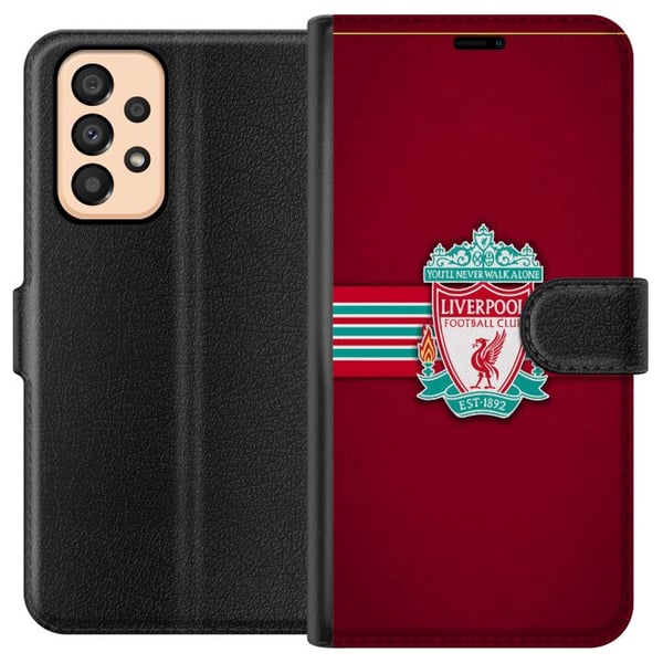 Yhteensopiva Lompakkokotelo Samsung Galaxy A33 5G Liverpool-fanituotteet jalkapallo merch punainen
