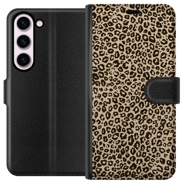 Kompatibel Tegnebogsetui til Samsung Galaxy S23 Leopard Mønster Kompatibel Tegnebogsetui til Samsung Galaxy S23 Leopard Mønster