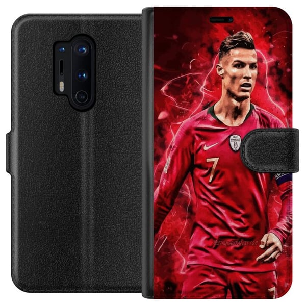 Kompatibel Tegnebogsetui til OnePlus 8 Pro Ronaldo Færdigheder - CR7 Design for Ægte Fans