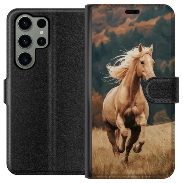 Kompatibel Tegnebogsetui til Samsung Galaxy S23 Ultra Løbende Hest Kompatibel Tegnebogsetui til Samsung Galaxy S23 Ultra Løbende Hest