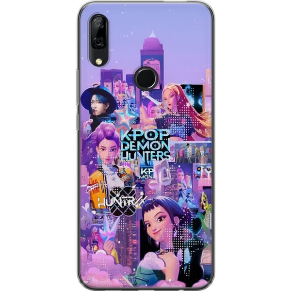 Kompatibelt Mobildeksel til Huawei P Smart Z KPop Demon Hunters bursdagsmotiv med KPop-karakterer i neonlys og fargerikt festtema