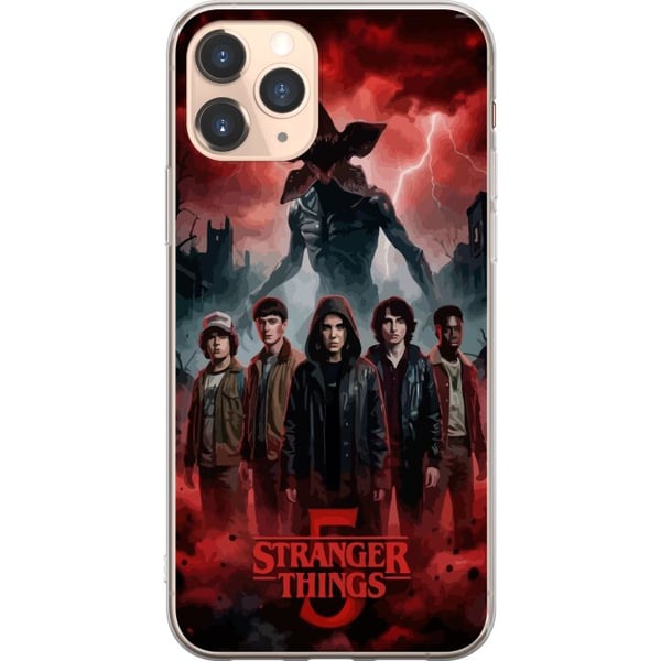 Kompatibelt Mobildeksel til Apple iPhone 11 Pro Mørk Stranger Things-inspirert fantasyillustrasjon med torden og dramatisk skrekkstemning Kompatibelt Mobildeksel til Apple iPhone 11 Pro Mørk Stranger Things-inspirert fantasyillustrasjon med torden og dramatisk skrekkstemning