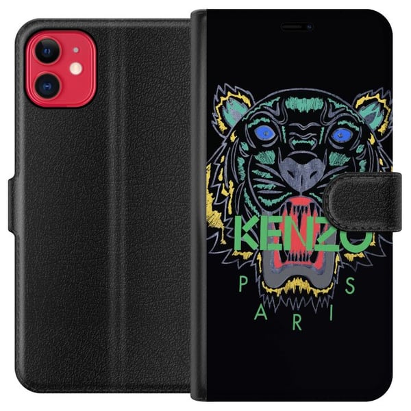 Kompatibel Tegnebogsetui til Apple iPhone 11 Kenzo tiger Paris modeplakat mode luksus streetwear-brand logo ikonisk sort baggrund retro kunst Kompatibel Tegnebogsetui til Apple iPhone 11 Kenzo tiger Paris modeplakat mode luksus streetwear-brand logo ikonisk sort baggrund retro kunst